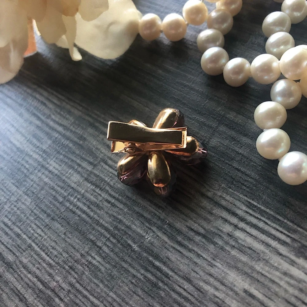 NEW Glass Crystal Flower Hair Clip - Picture 5 of 5